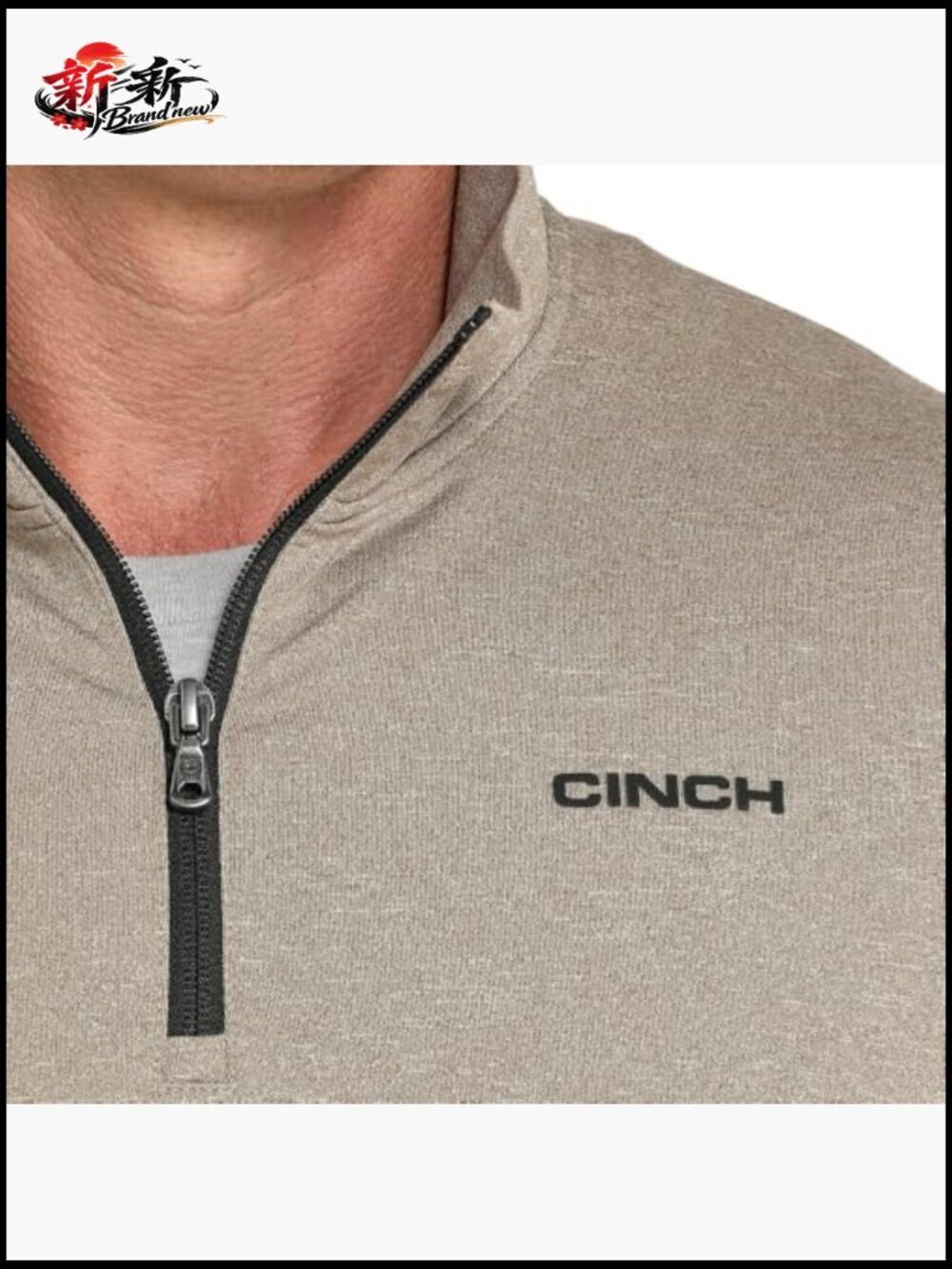Men's 1/4 Zip Pullover Sweater Cotton Regular Fit Crew Neck - Picture 4 of 4